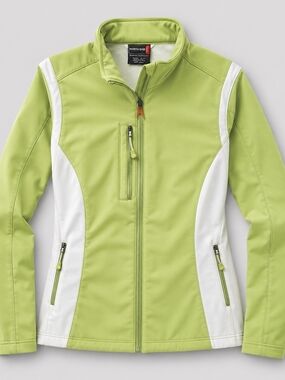 North End Sport Lime Green Softshell Jacket | Women's Small | Fleece-Lined